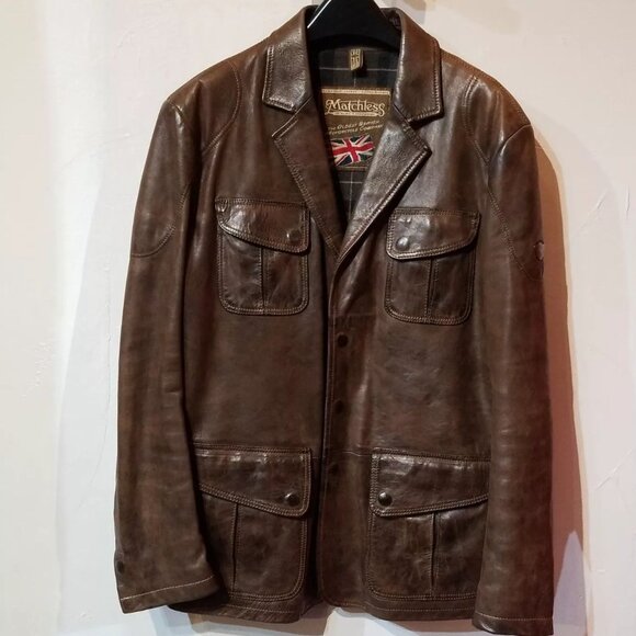 MATCHLESS Fulham Explorer-style Leather Jacket. Men's SM - Picture 2 of 16